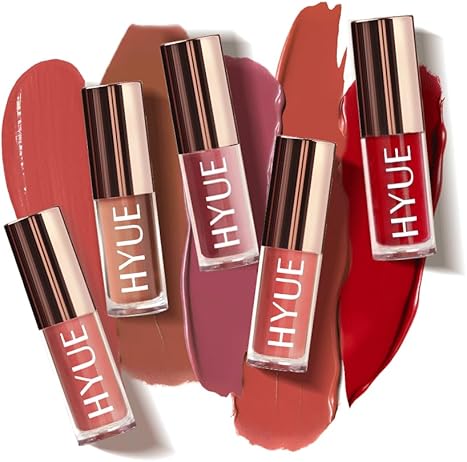 HYUE HydraMatte™ Liquid Lipstick | The Signature Set | Corallina, Biscotti Hottie, Terracotta Tease, Mauve-licious,Fine Wine | 11 ml | Long-wear...